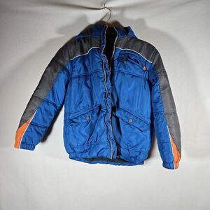 Super Chill Boys 10/12 Coat, Blue, Orange, Grey, Warm Winter Coat